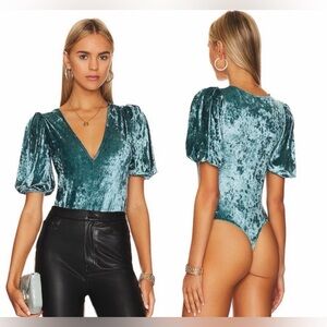 NWOT Free People Don't You Wish Bodysuit in Deep Teal
